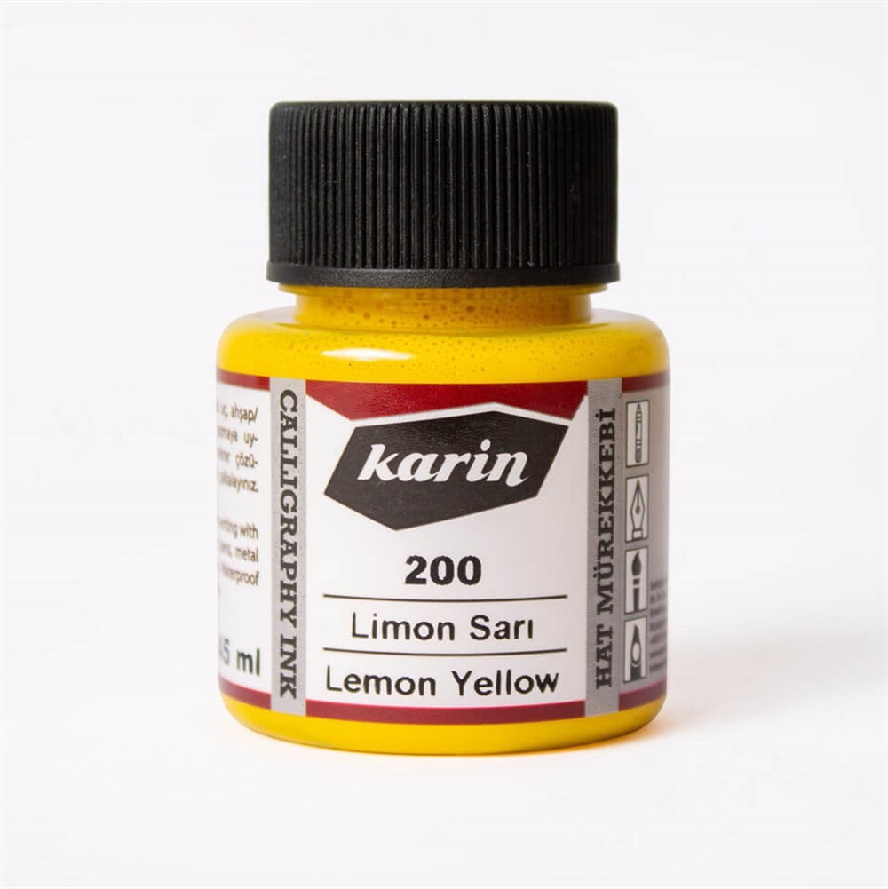 Karin Hat Mürekkebi 200 Limon Sarı 45 ml