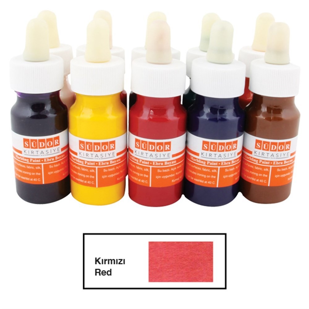 Südor Ebru Boyası 25 ml Kırmızı