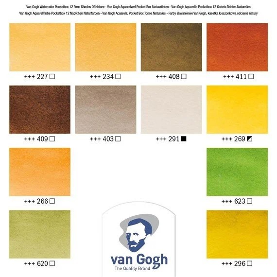 Talens Van Gogh Suluboya Shades Of Nature 12 Renk Set