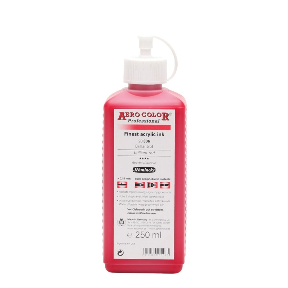 Schmincke Aero Color Akrilik Mürekkep 250 ml 306 Red Madder Light