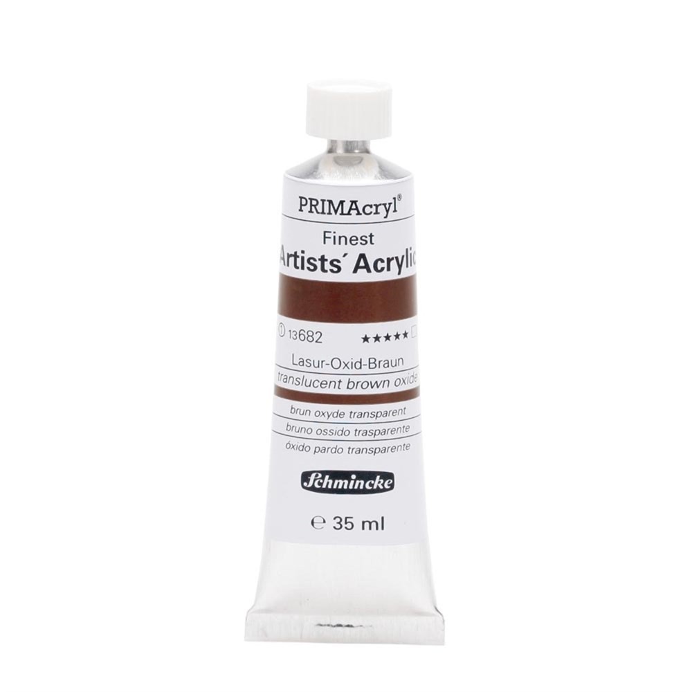 Schmincke Primacryl Artist Akrilik Boya 35 ml Seri 1 682 Translucent BroOxide