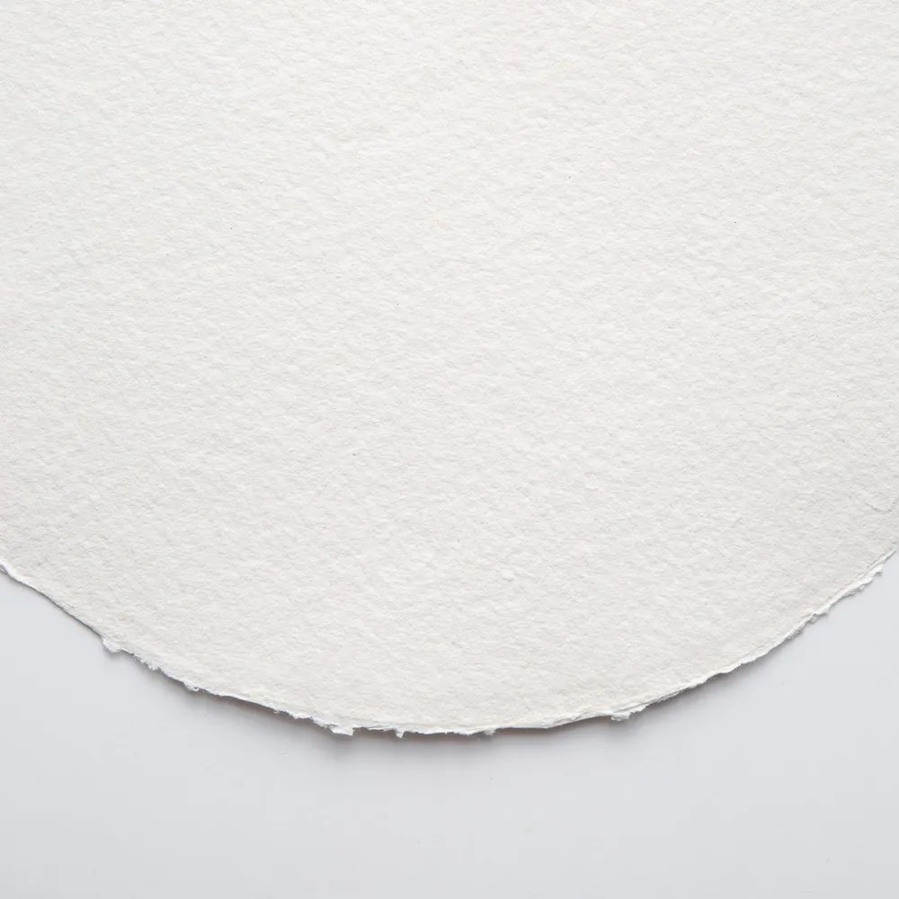 Khadi El Yapımı Kağıt 320 gsm 56 cm Rough White Round (Yuvarlak)