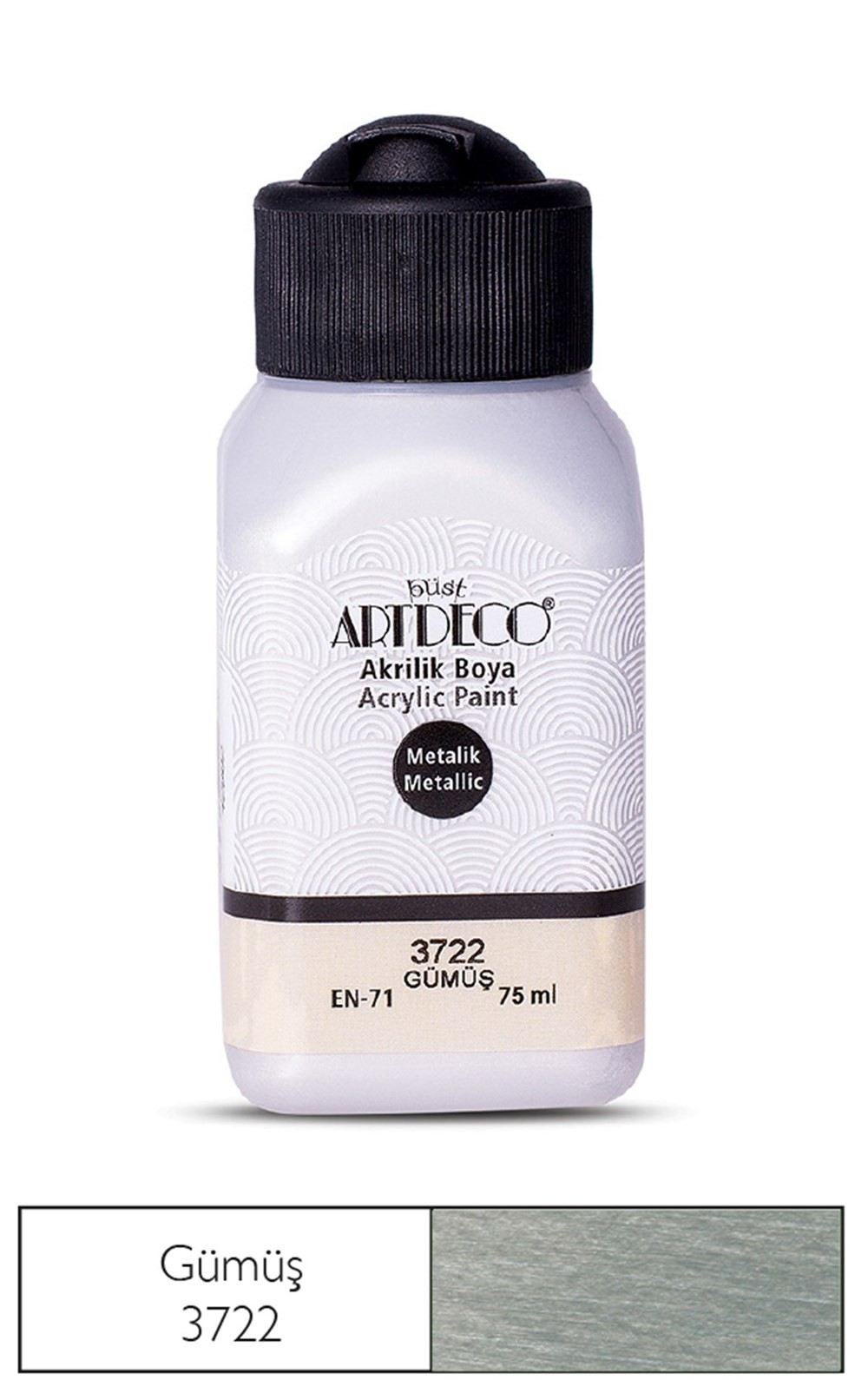 Artdeco Metalik Akrilik Boya 75 ml 3722 Gümüş