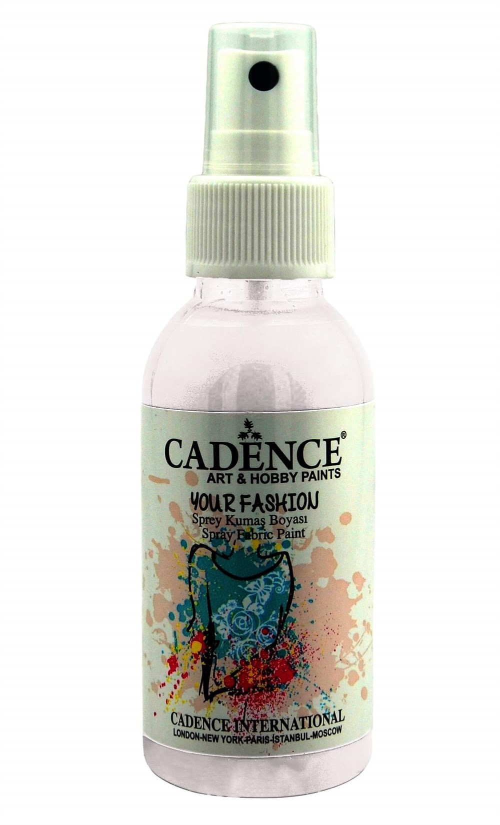 Cadence Sprey Kumaş Boyası 100 ml White 1100