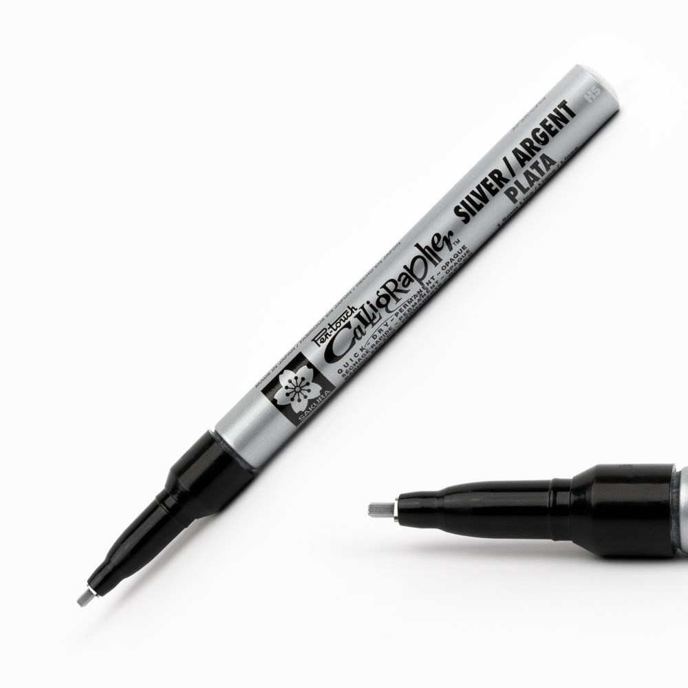 Sakura Pen Touch Kaligrafi Kalemi Fine 1,8mm Gümüş