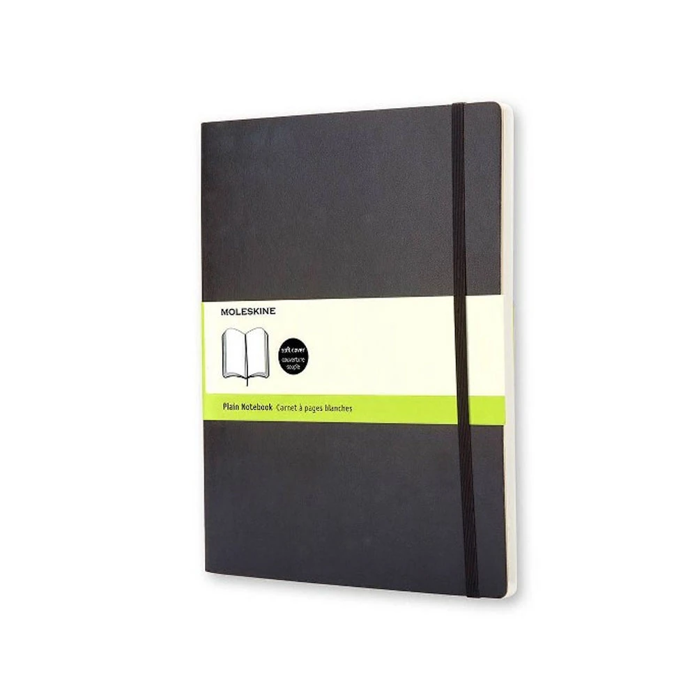 Moleskine Classic Yumuşak Kapak Çizgisiz Defter 19x25 192 Sayfa Black
