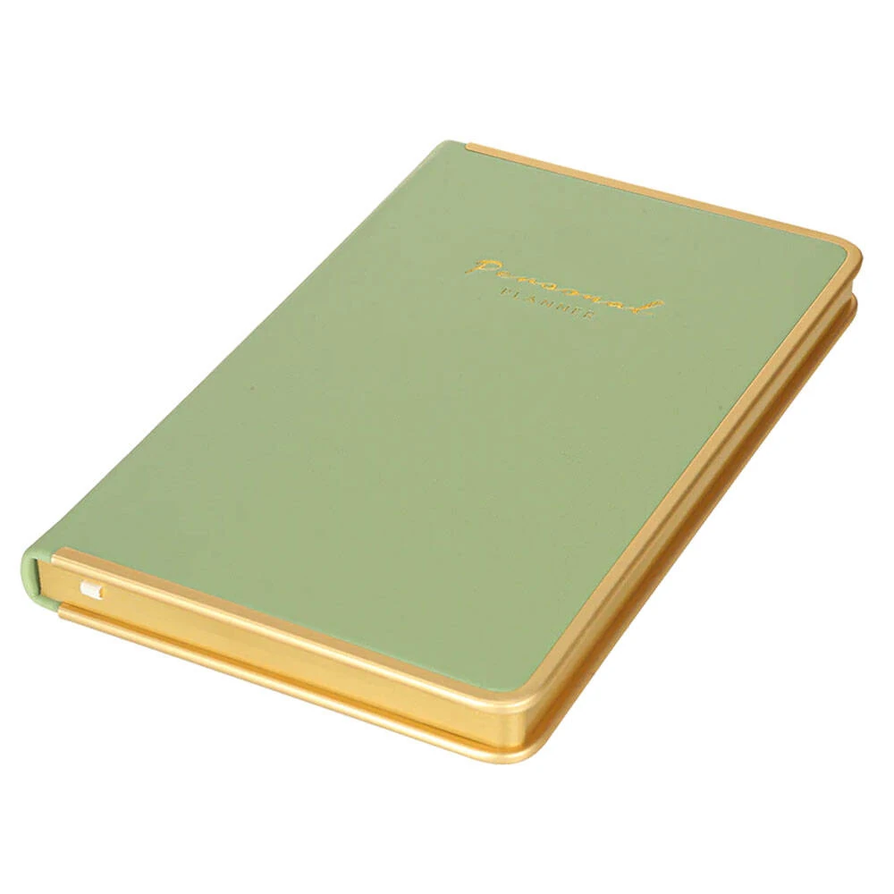 Victorias Journals Monaco Süet Sert Kapak Çizgili Defter 13x21 cm 100 gr 96 Yaprak Açık Yeşil