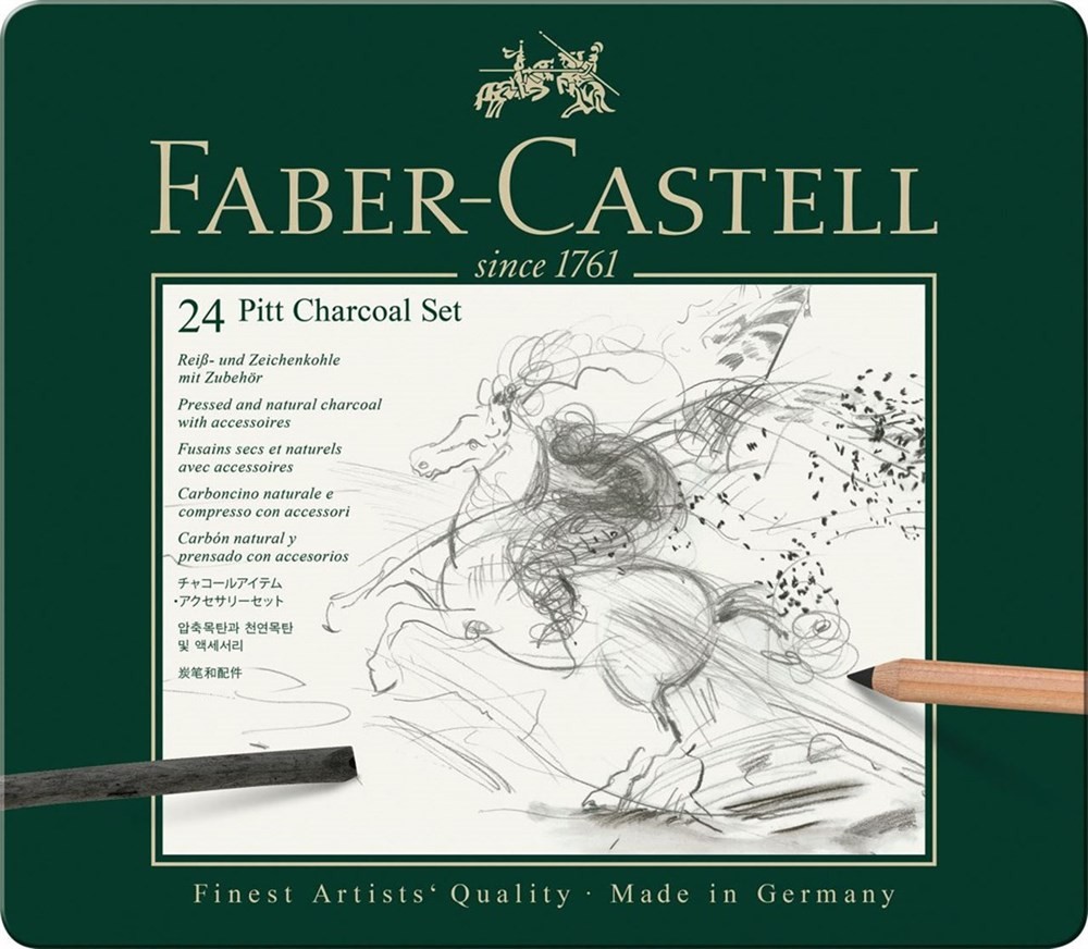 Faber Castell Pitt Monochrome İşlenmiş Kömür Seti