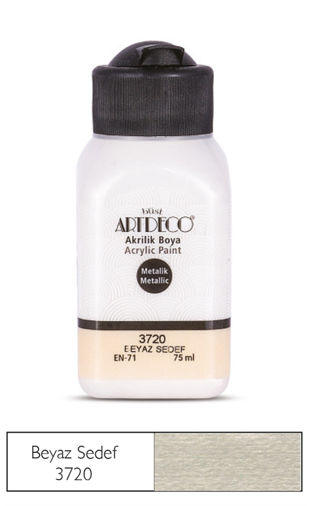 Artdeco Metalik Akrilik Boya 75 ml 3720 Beyaz Sedef