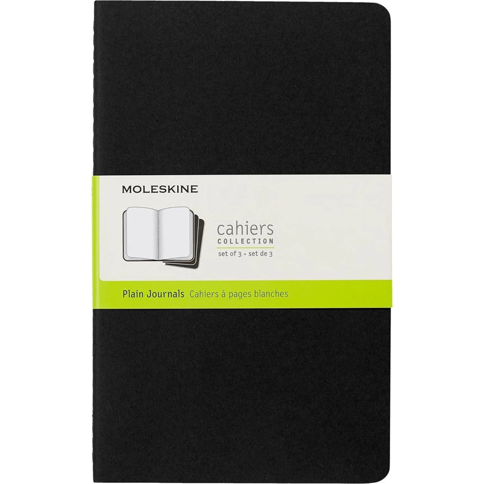 Moleskine Cahiers Journals Çizgisiz Defter 13x21 80 Sayfa Black 3'lü Set