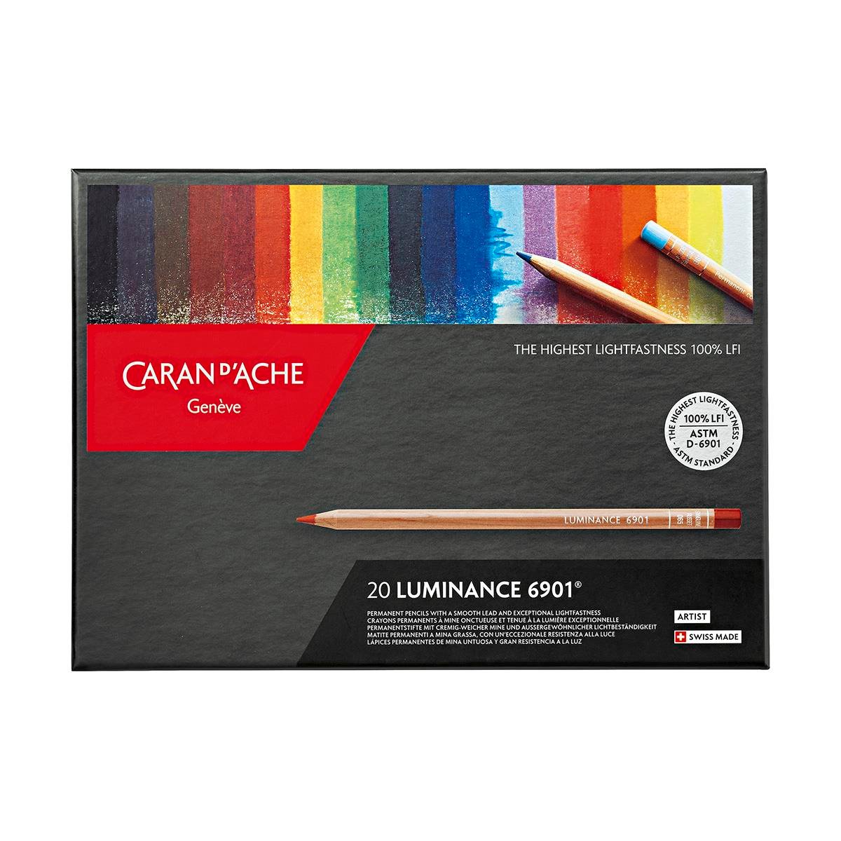 Caran d'Ache Luminance 6901 Kuru Boya Kalem Seti 20 Renk