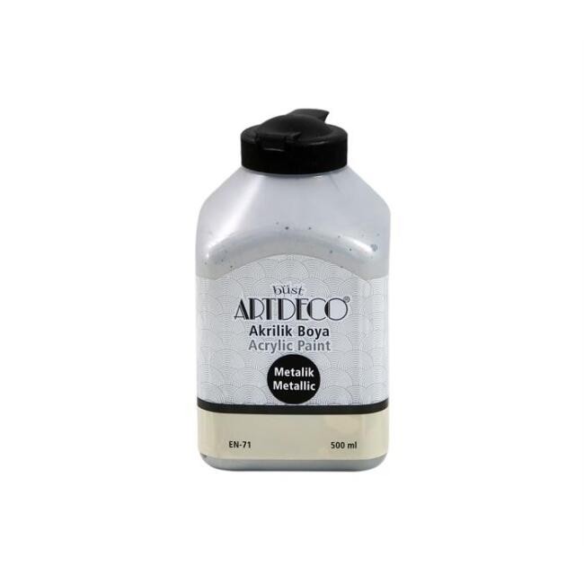 Artdeco Metalik Akrilik Boya 500 ml Gümüş 3722