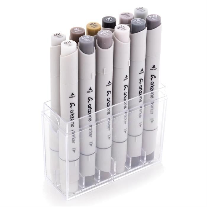 Artzone Marker Set Grey Tones 12'li