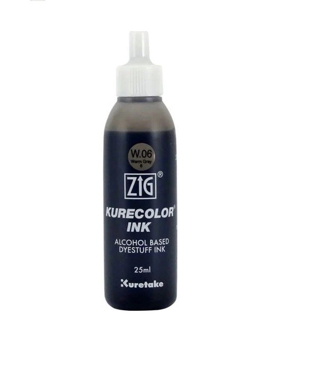Zig Kurecolor Mürekkep 25 ml W06 Warm Gray 6