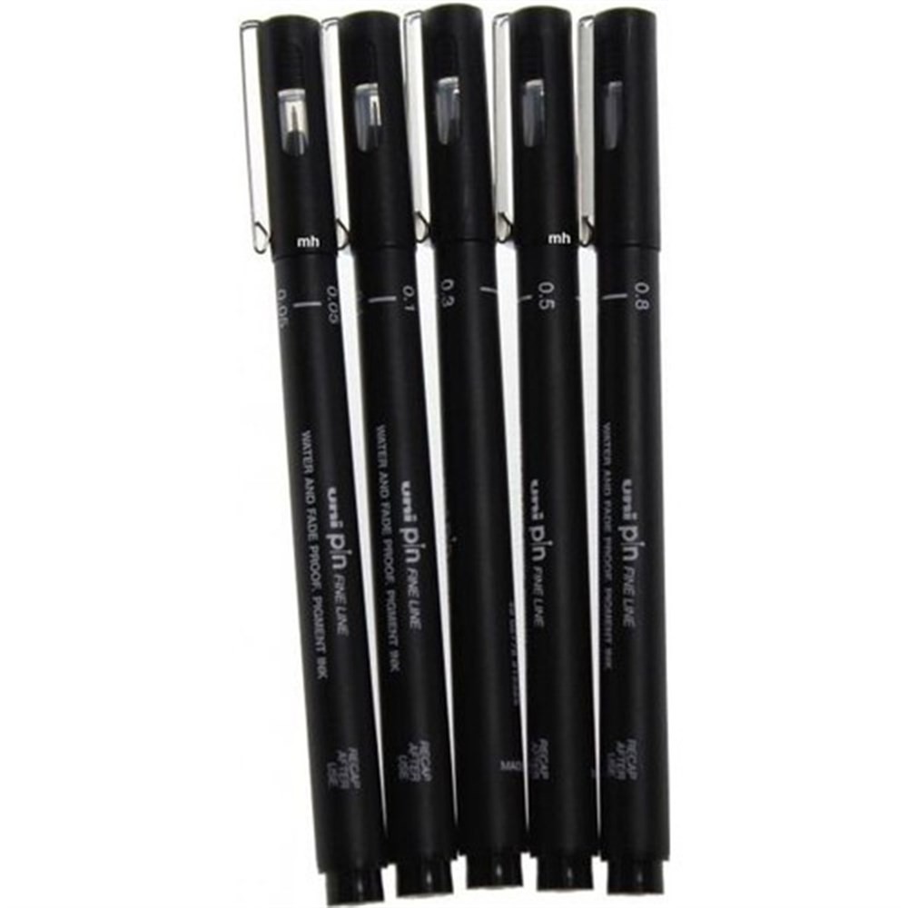 Uni Pin Fineliner 5li Set