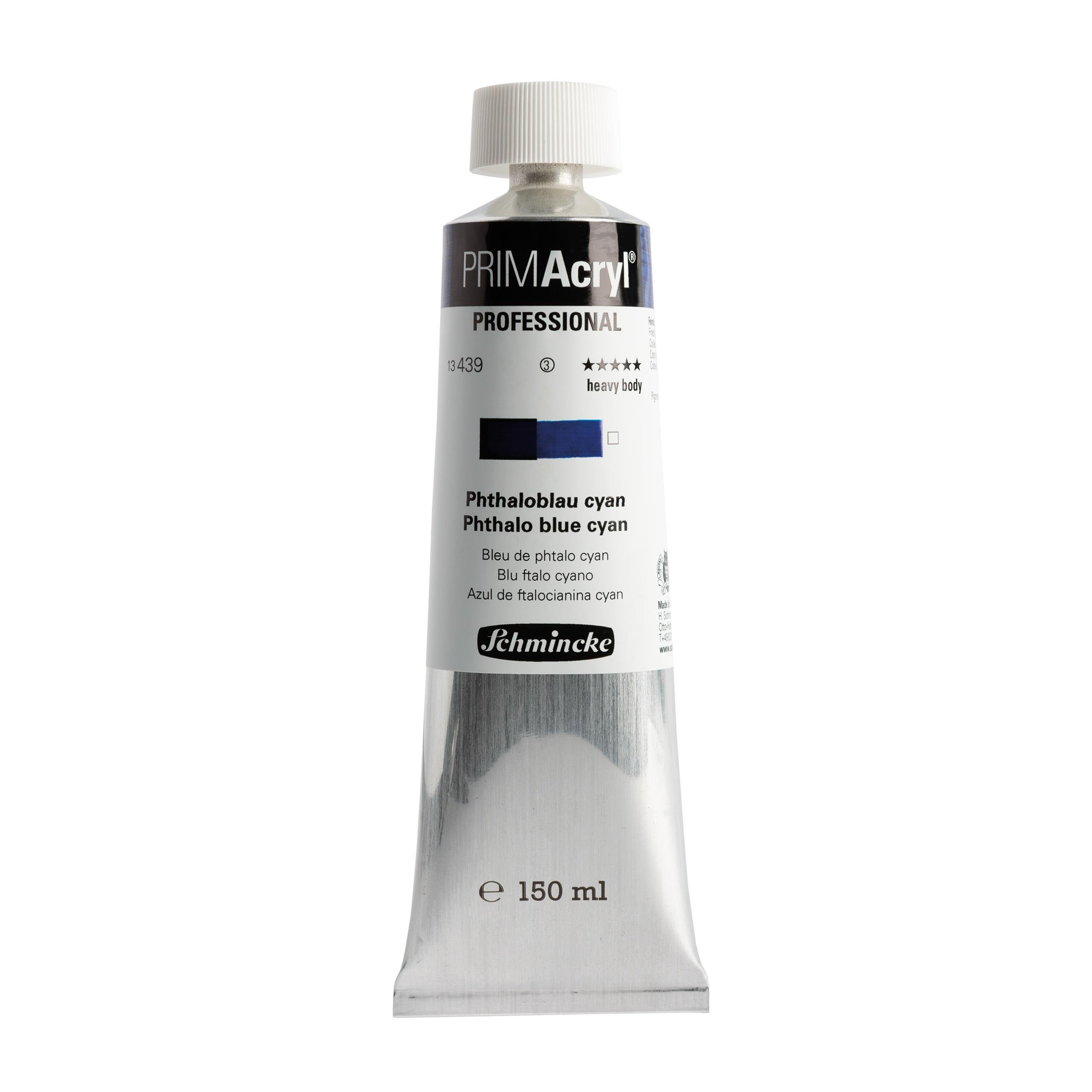 Schmincke Primacryl Artist Akrilik Boya 150 ml Seri 3 439 Phthalo Blue Cyan