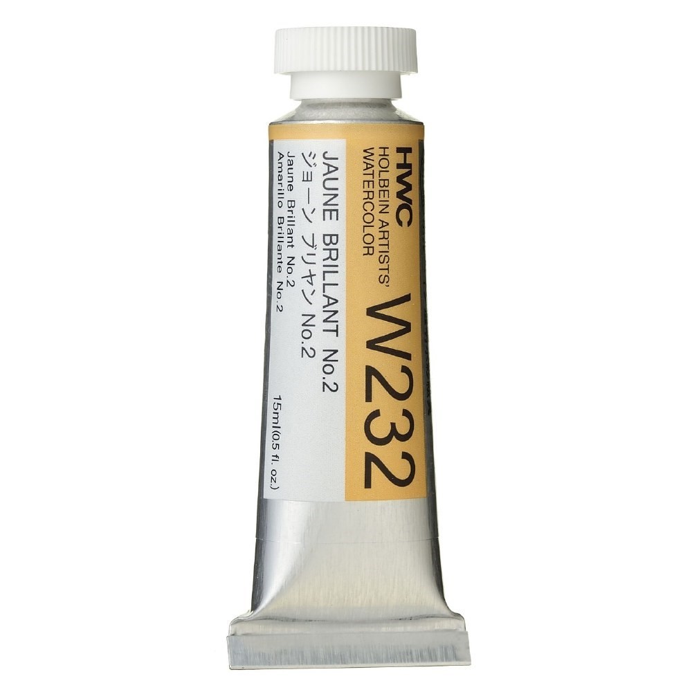 Holbein Watercolour Paint 15ml Jaune Brillant No.2 W232