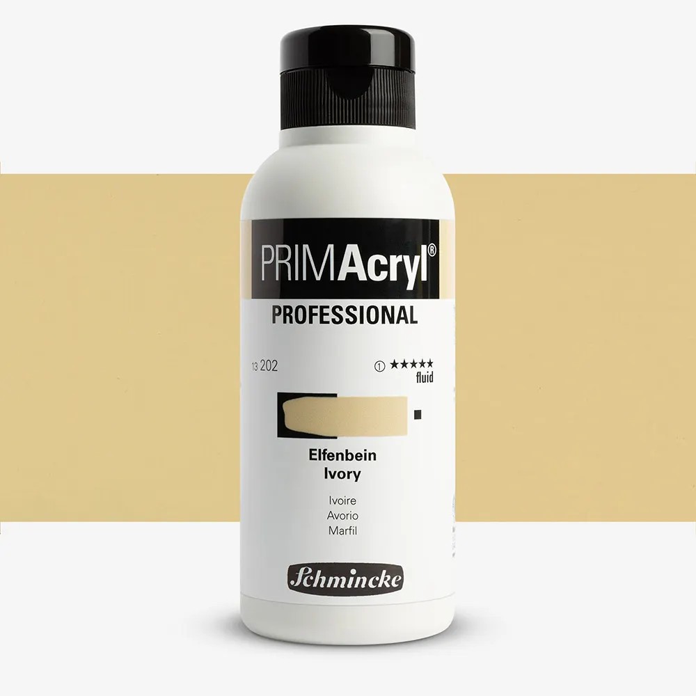 Schmincke Primacryl Artist Akrilik Boya 250 ml Seri 1 202 Ivory Fluid