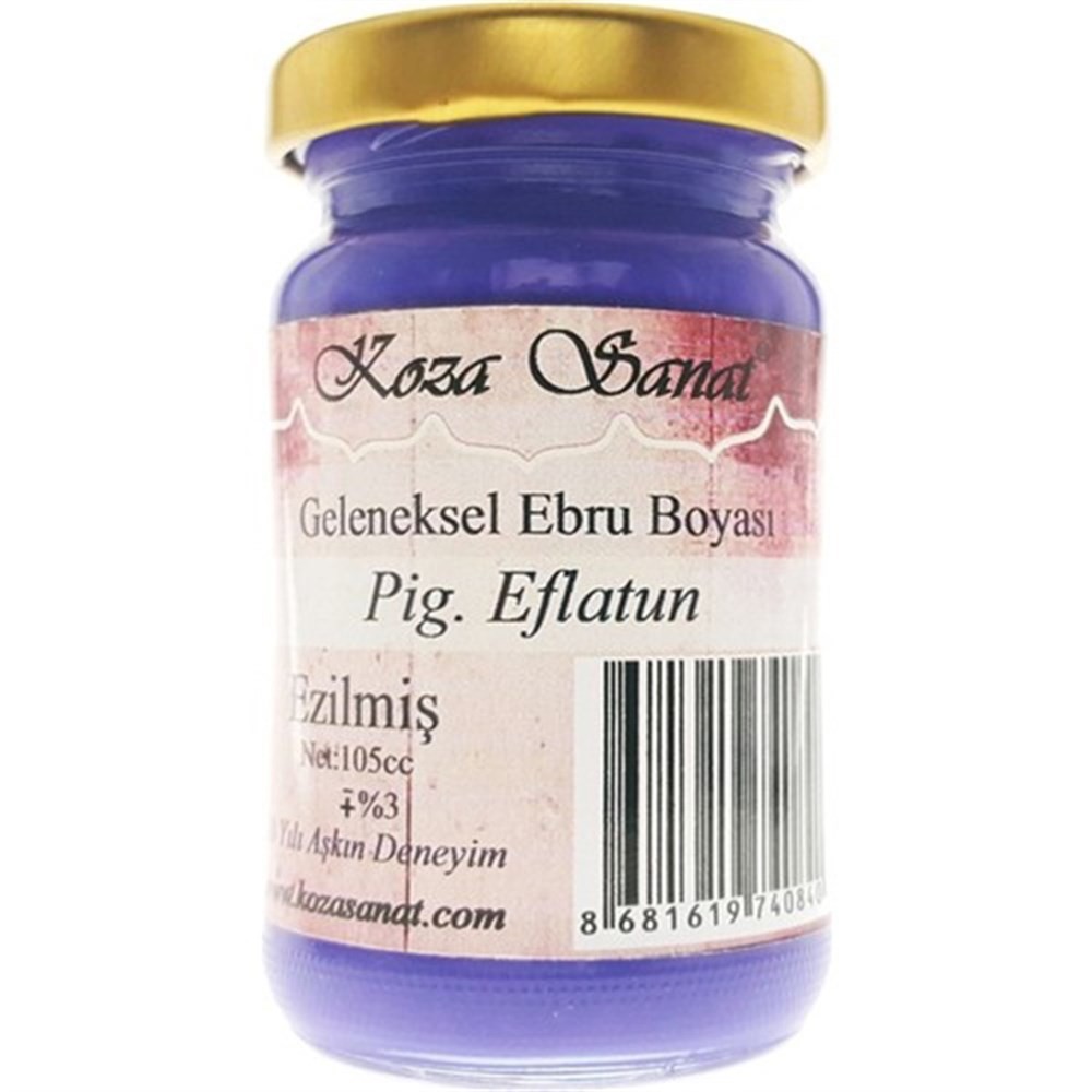 Koza Ezilmiş Ebru Boyası 105 ml Pigment Eflatun