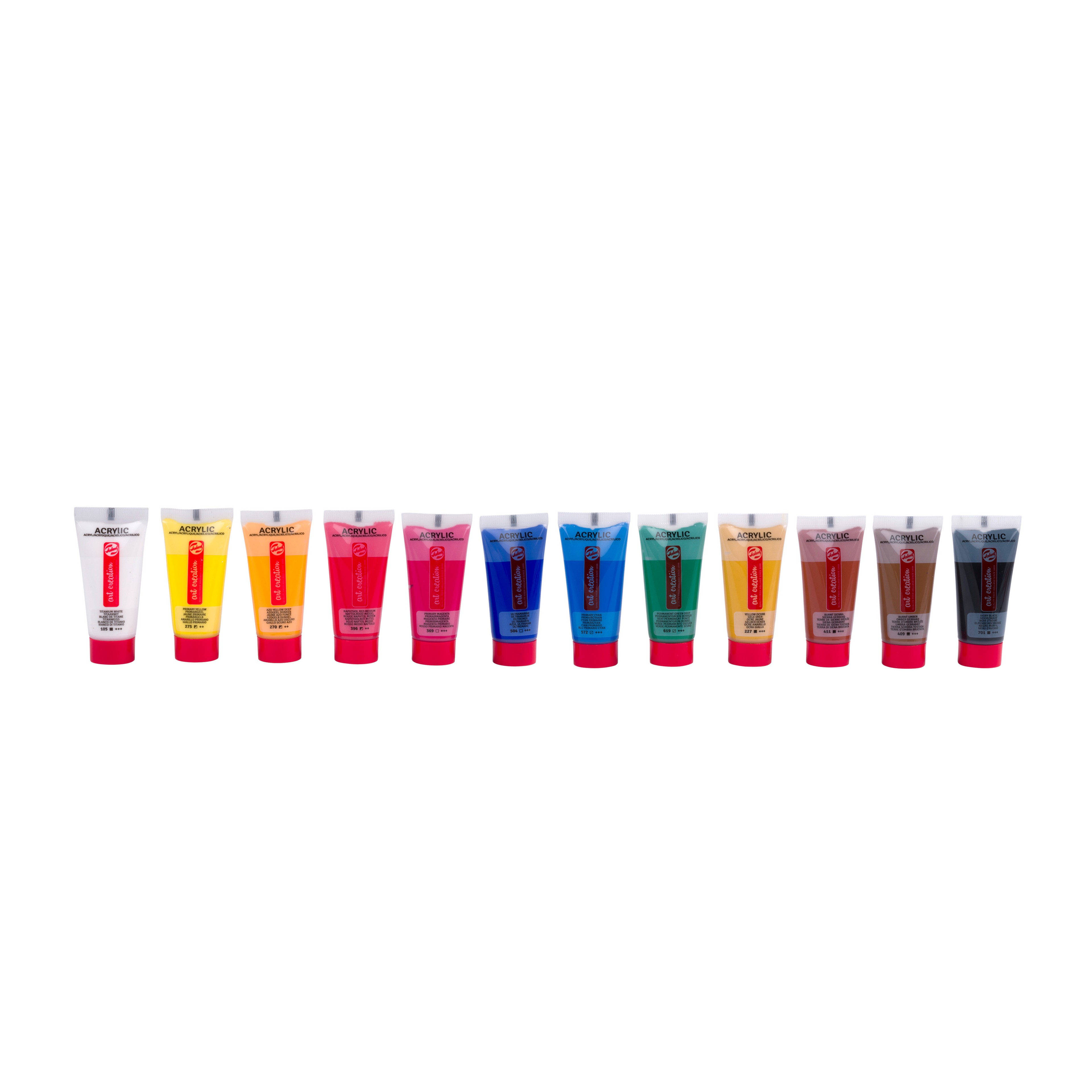 Talens Artcreation (Plastik Tüp) Akrilik Boya Seti 12 renk x 12 ml
