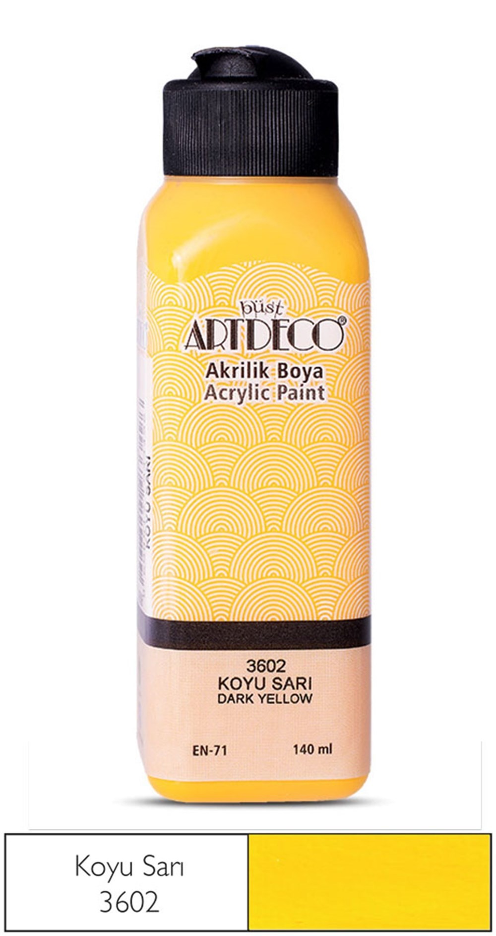 Artdeco Akrilik Boya 140 ml 3602 Koyu Sarı