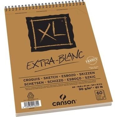 Canson XL Ekstra Beyaz Eskiz Defteri 90 gr. A5 60 Sayfa
