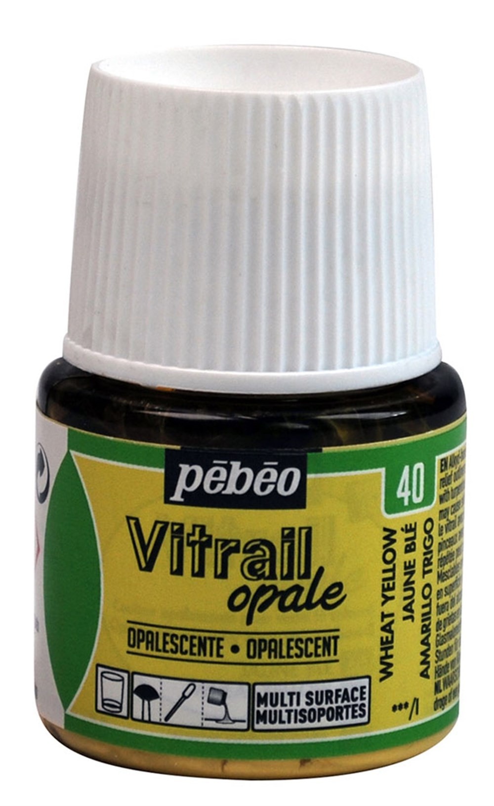 Pebeo Vitrail Cam Boyası 45 ml 40 Opak (Örtücü) Wheat Yellow