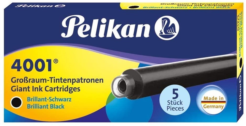 Pelikan Dolmakalem Kartuşu 4001 Siyah Uzun 5li