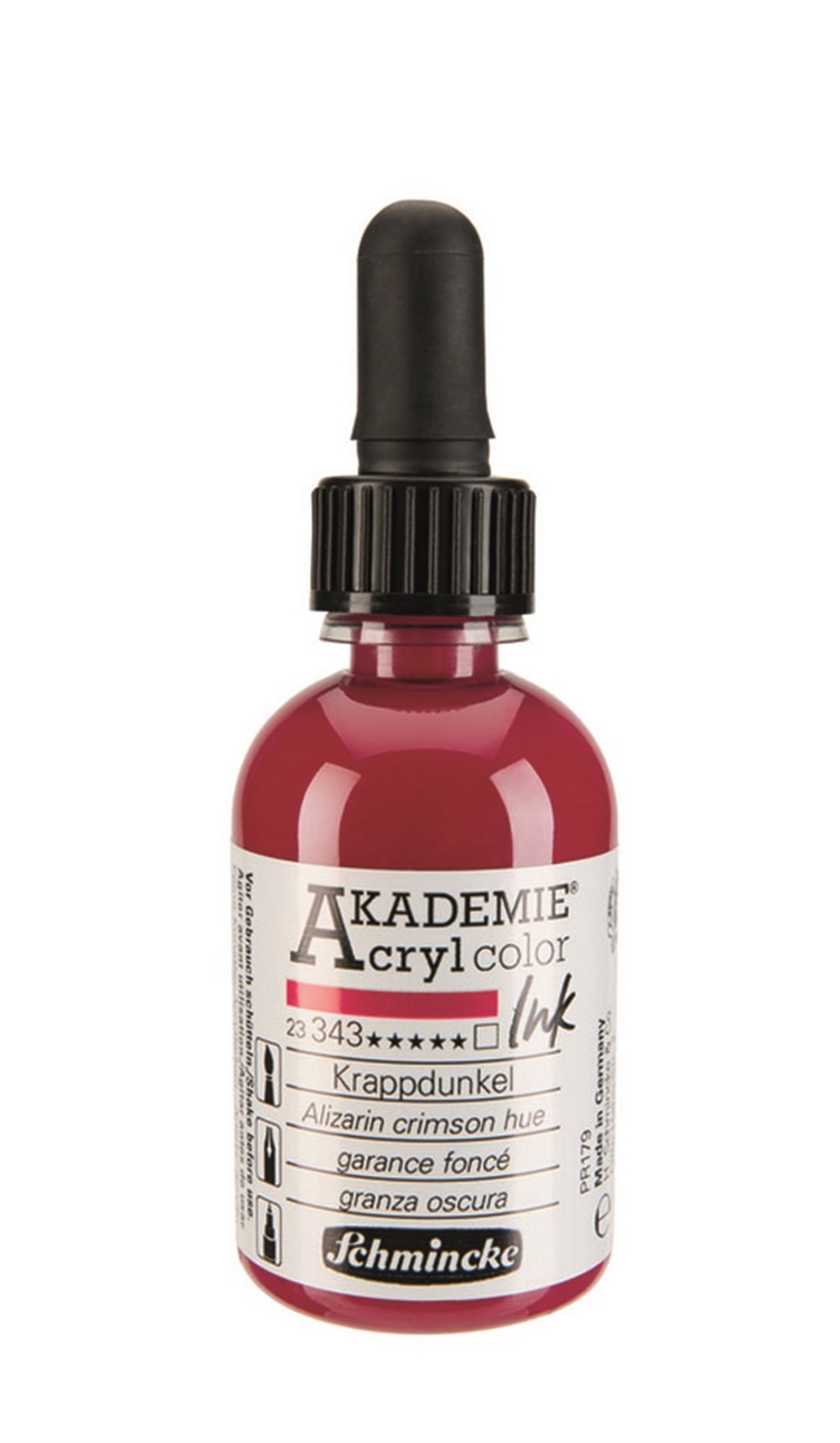 Schmincke Akademie Akrilik Mürekkep 50 ml 343 Alizarin Crimson Hue