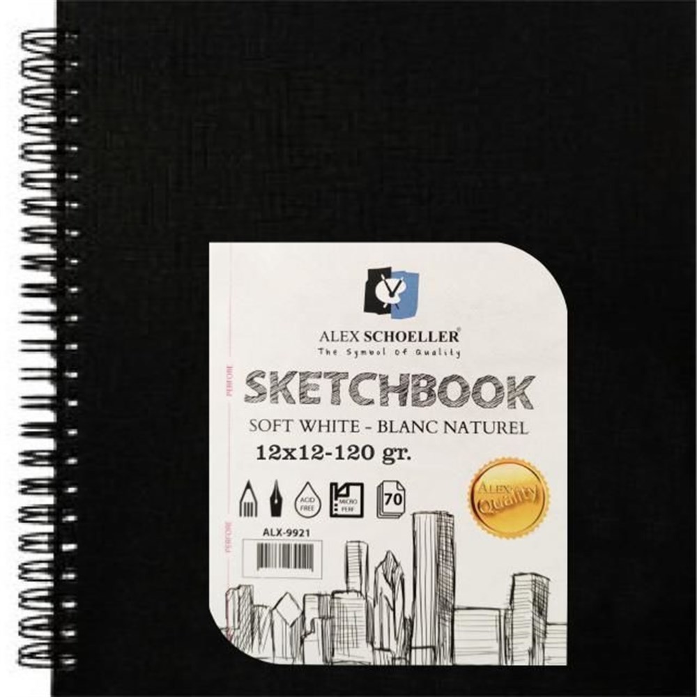 Alex Schoeller Sketch Book Soft White 12x12 120 gr 70 Sayfa
