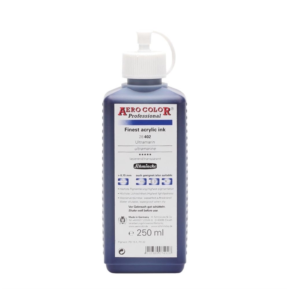 Schmincke Aero Color Akrilik Mürekkep 250 ml 402 Ultramarine