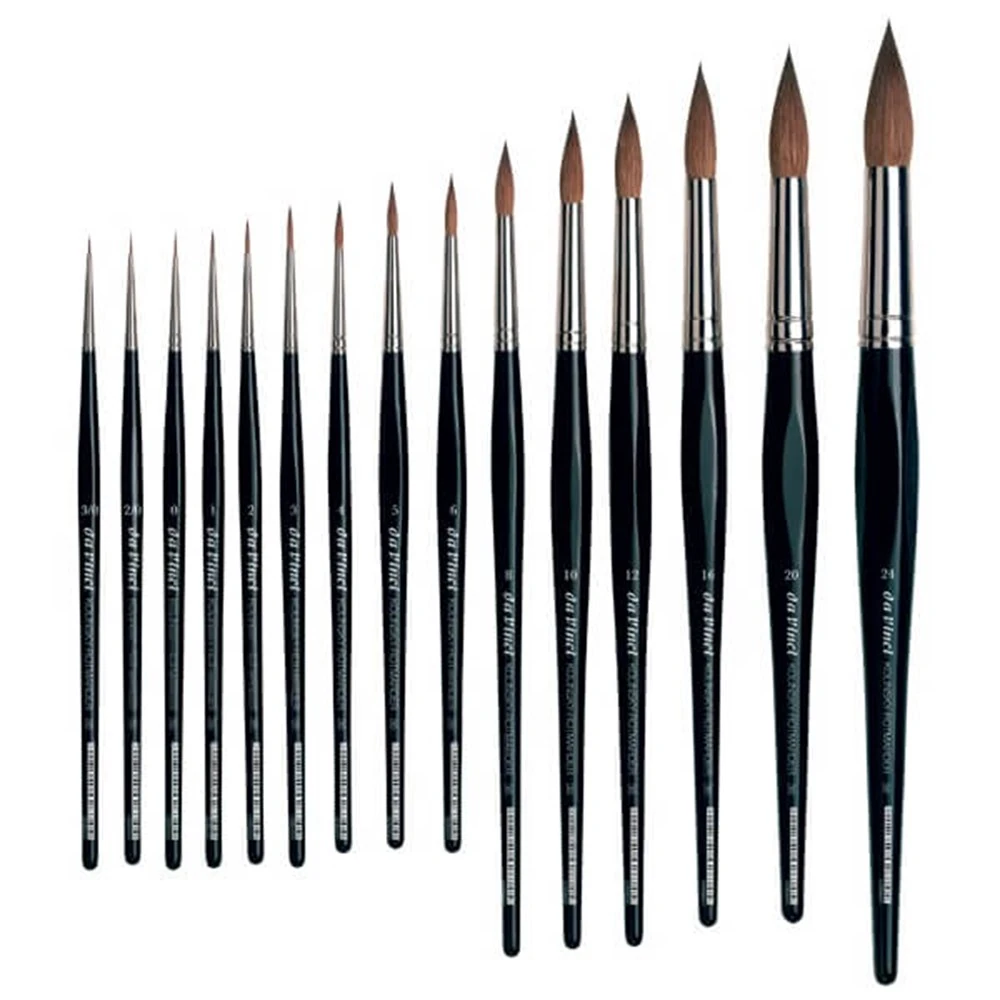 Da Vinci Kolinsky Kızıl Samur Kılı Yuvarlak Sulu Boya Fırçası Seri 36 No:10