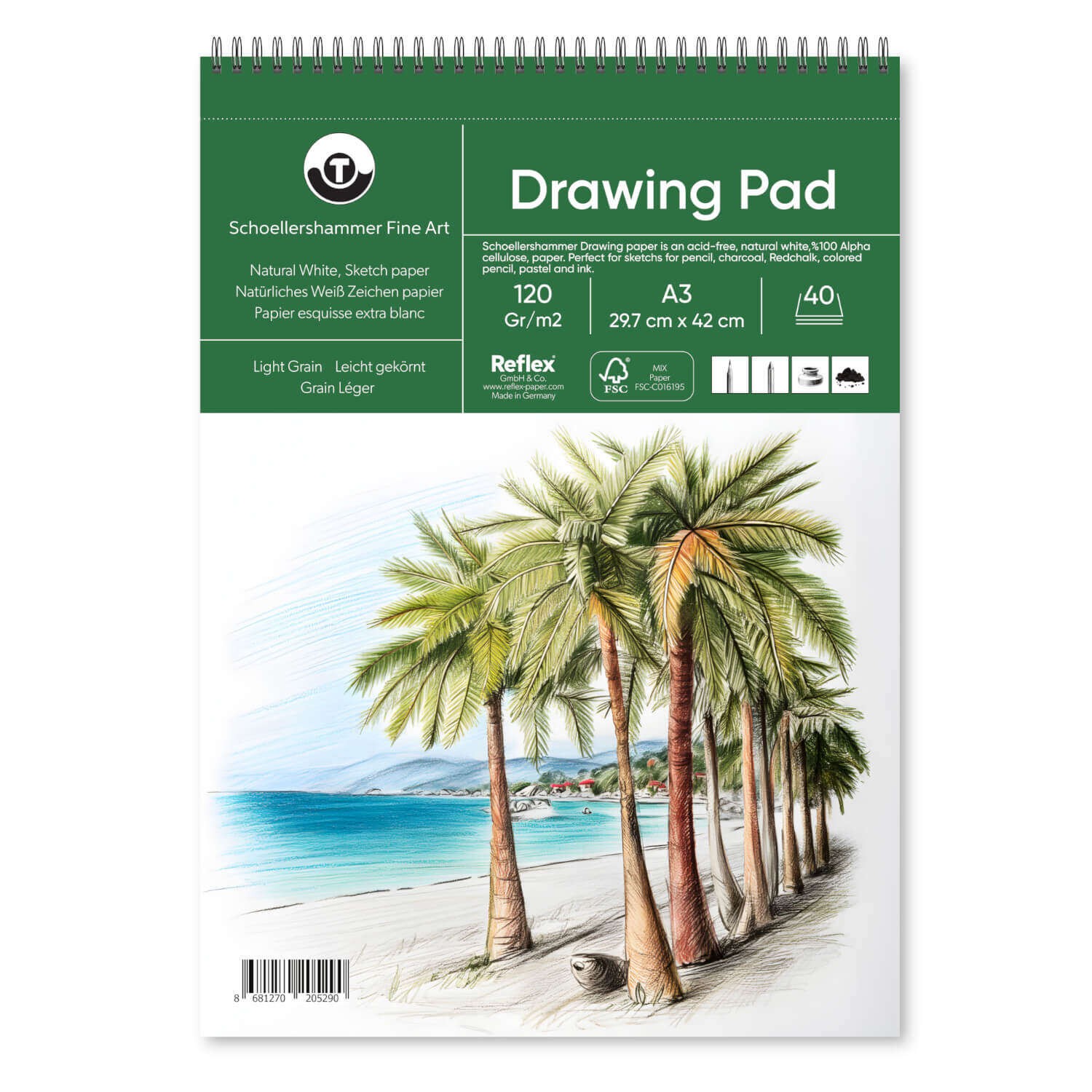 Schoellershammer Drawing Pad Çizim Defteri 120 gr A3 40 Yaprak