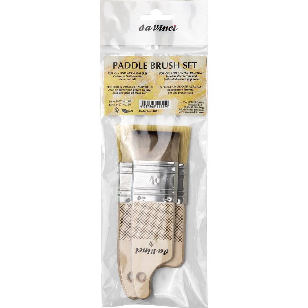 Da Vinci Özel Paddle Sap Sentetik Zemin 2'li Fırça Seti