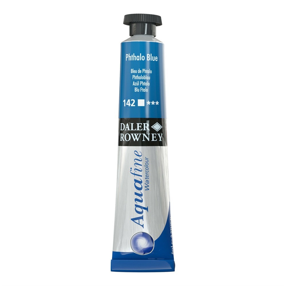 Daler Rowney Aquafine Watercolour 8ml Tube 142 Phthalo Blue