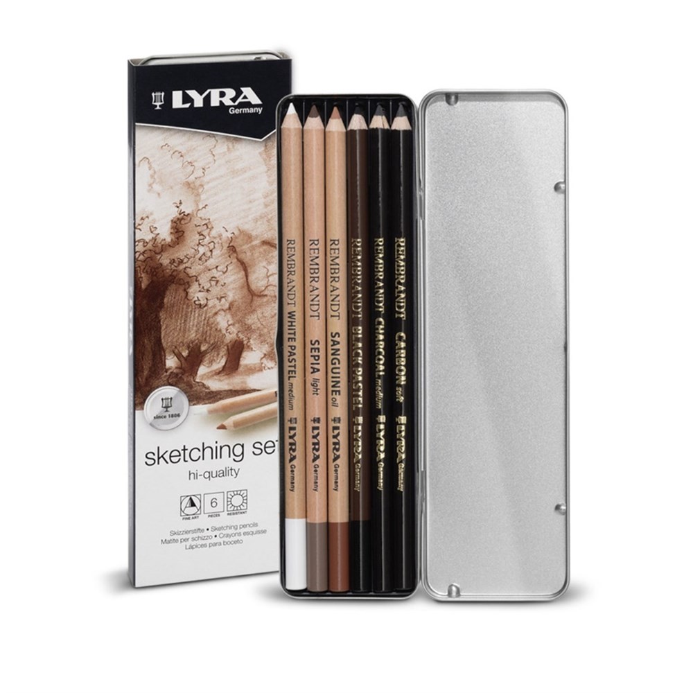 Lyra Rembrandt Sketching Set 6lı Metal Kutu