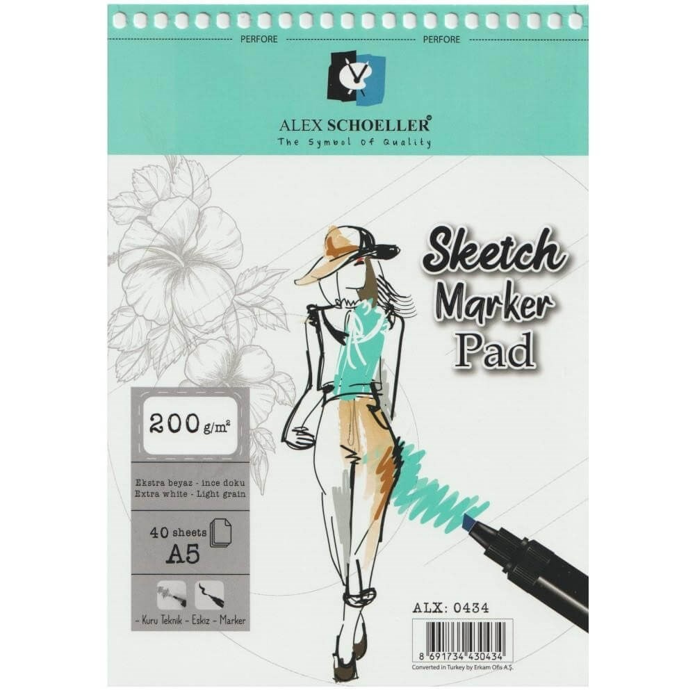 Alex Schoeller Sketch Marker Pad 200 GR A5 SPR 40 Syf