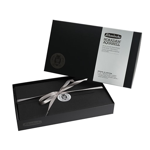 Schmincke Horadam Aquarell Ahşap Kutu Artist Suluboya Seti 8'li XL Tablet Fırça ve Palet Hediyeli