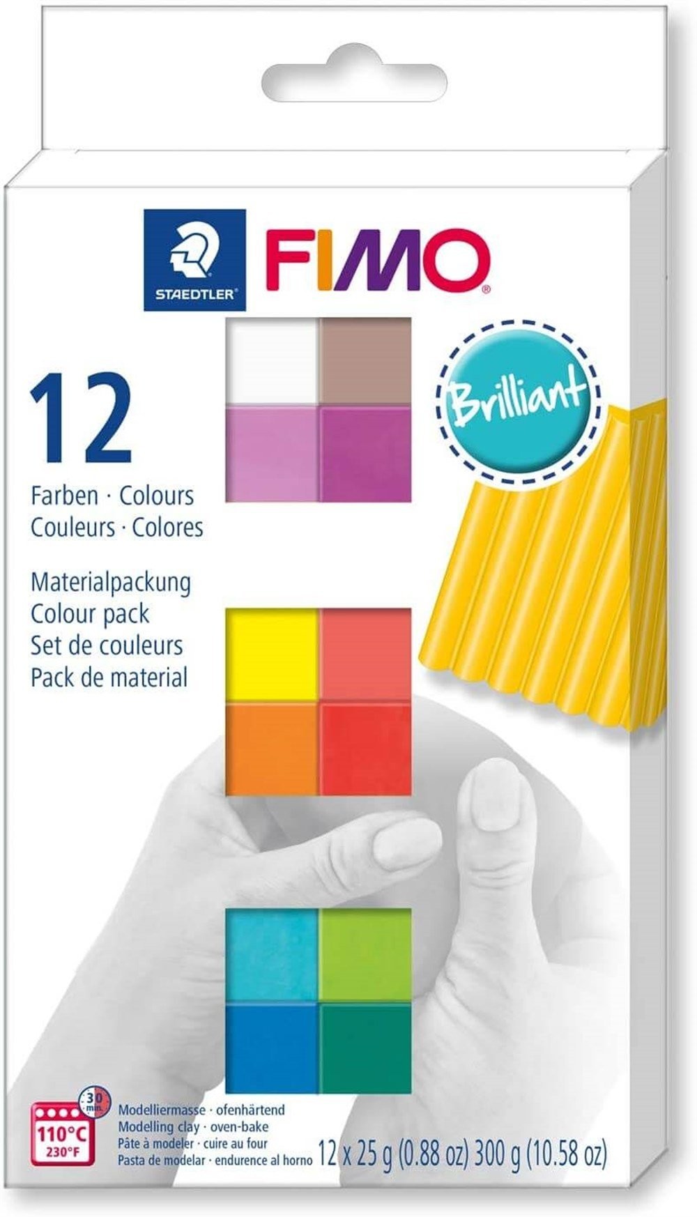 Staedtler Fimo Modelleme Kil Seti 12 Soft Renk Brillant C12-2