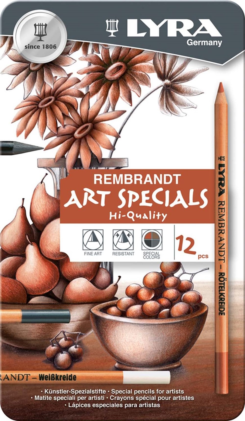Lyra Rembrandt Art Specials Çizim Seti 12li Metal Kutu