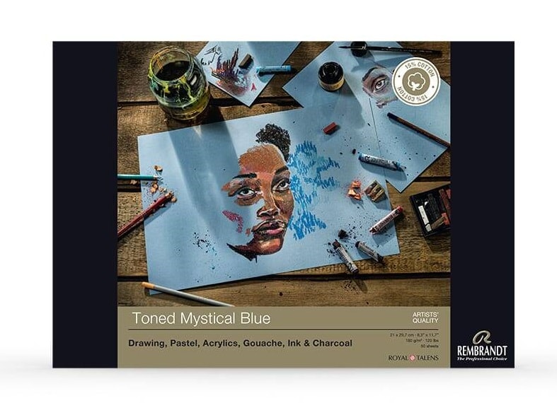 Rembrandt Toned Mystical Blue Çok Amaçlı Sanatsal Blok A4 180 gr 50 Yaprak