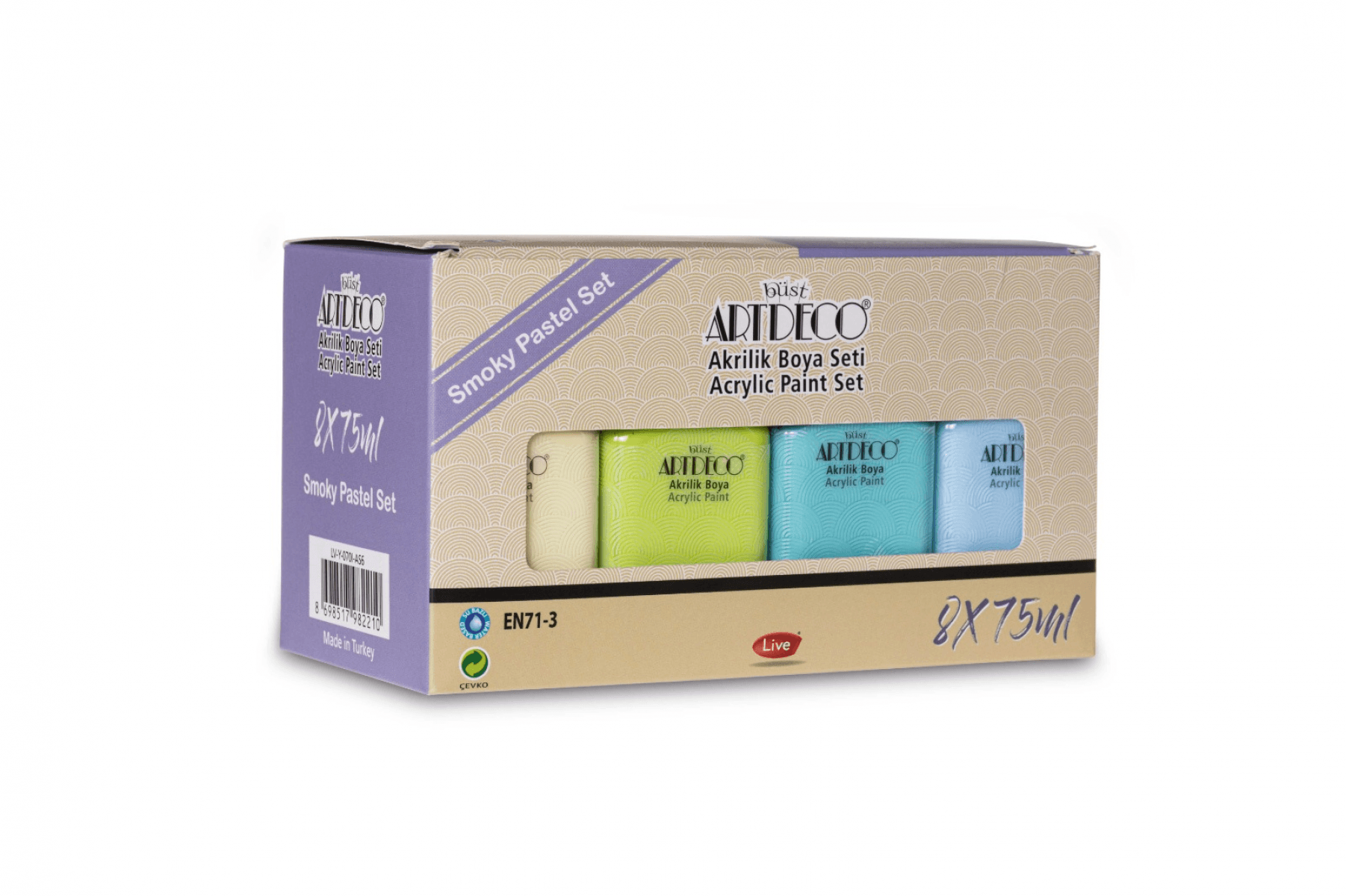 Artdeco Akrilik Boya Seti 8x75ml Smoky Pastel Renkler