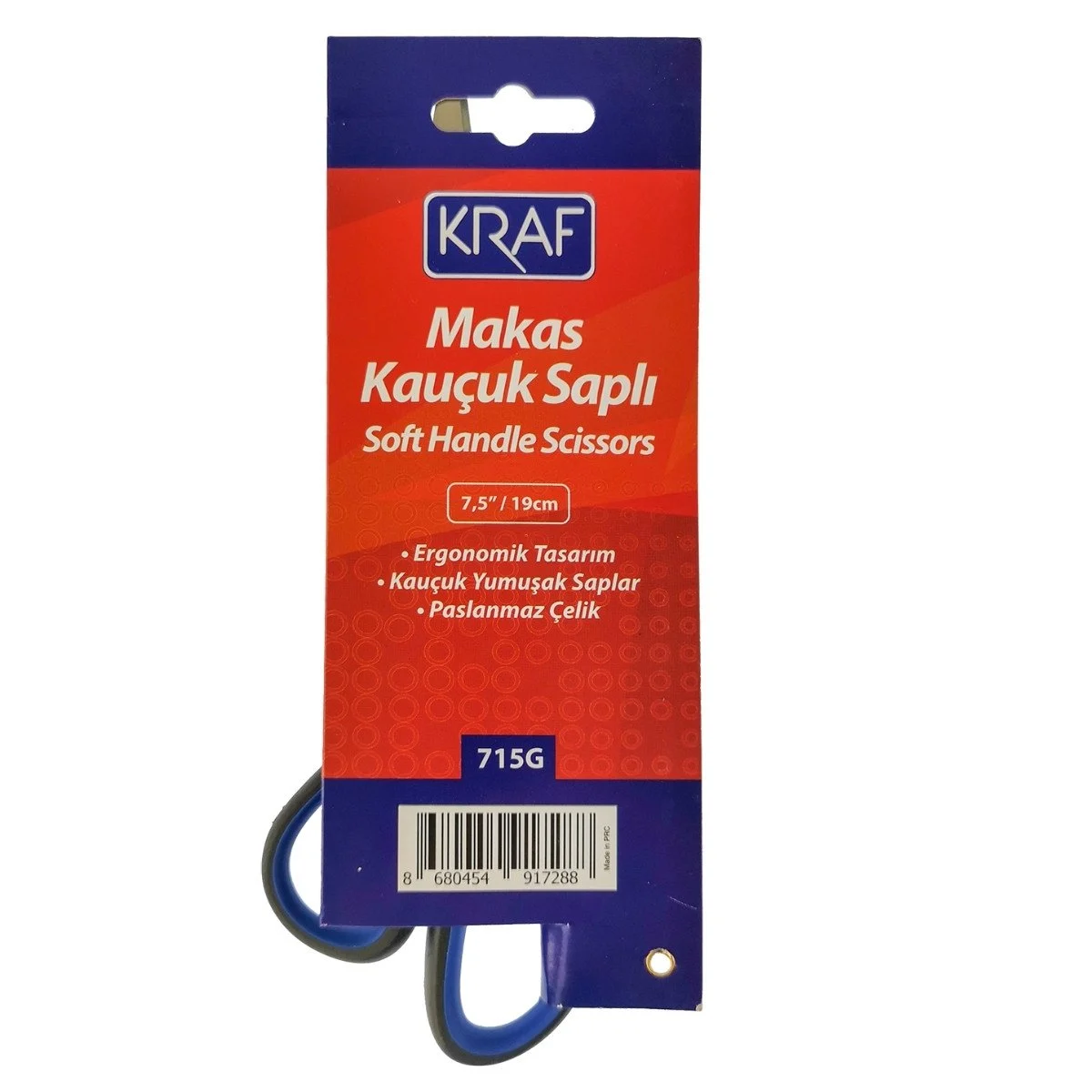 Kraf Makas Kauçuk Saplı 19 cm