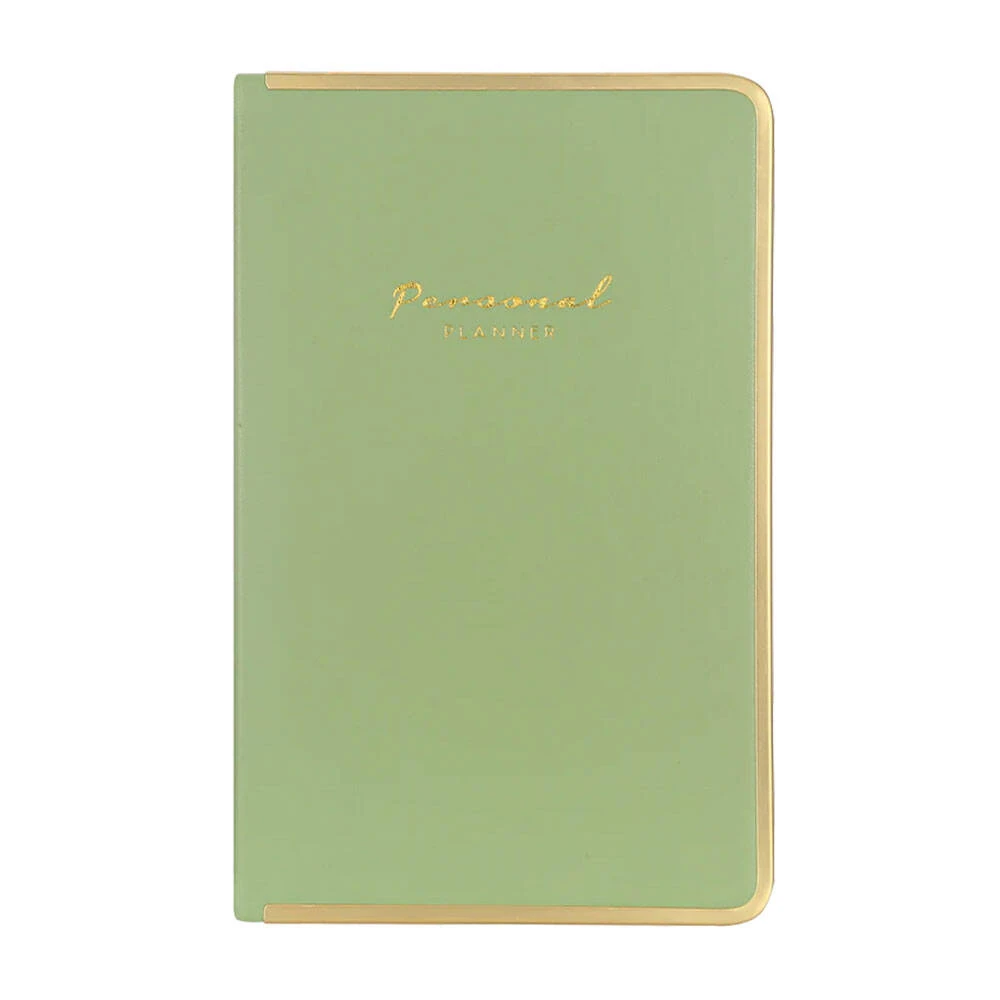 Victorias Journals Monaco Süet Sert Kapak Çizgili Defter 13x21 cm 100 gr 96 Yaprak Açık Yeşil