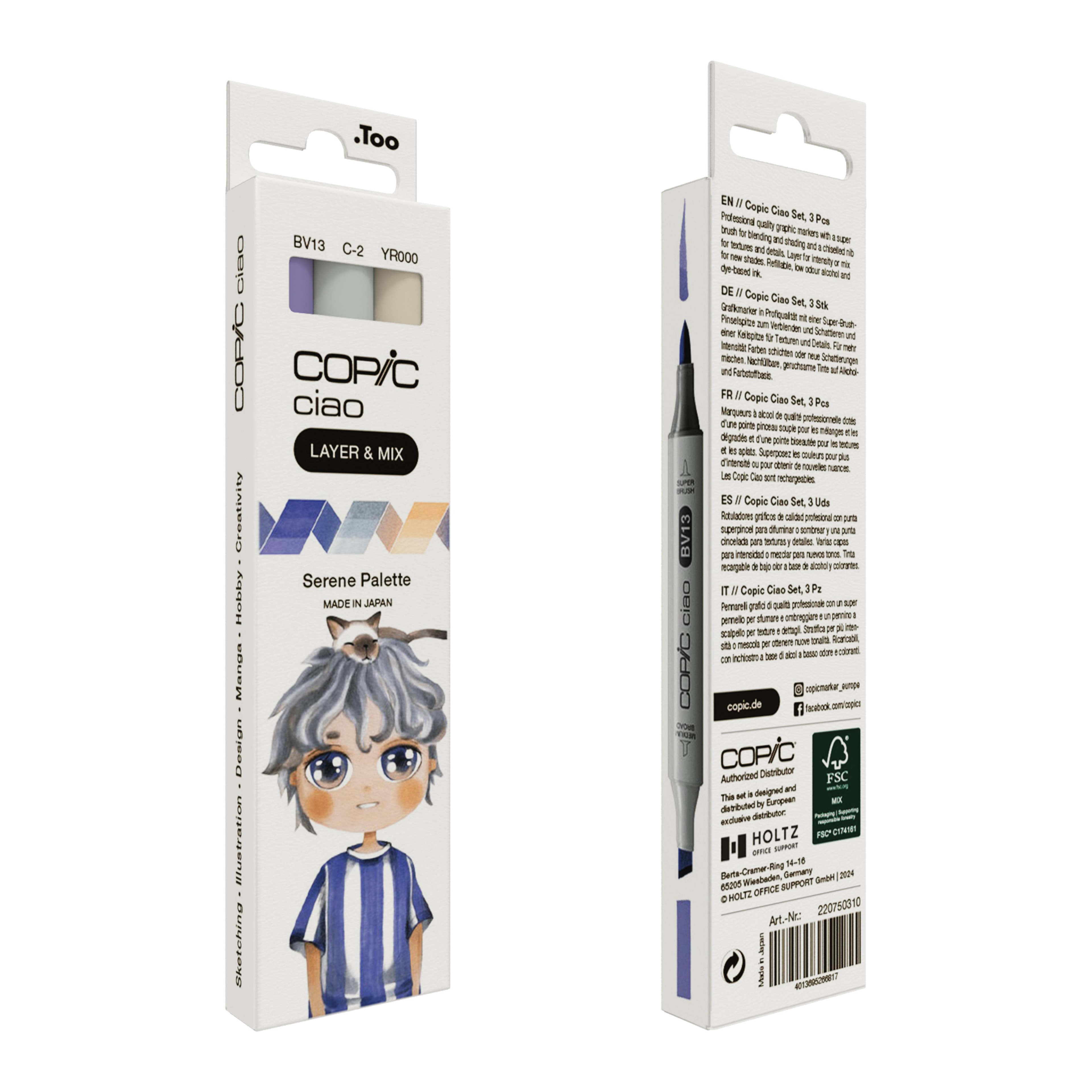 Copic Ciao 3'lü Layer Mix Set Serene Palette