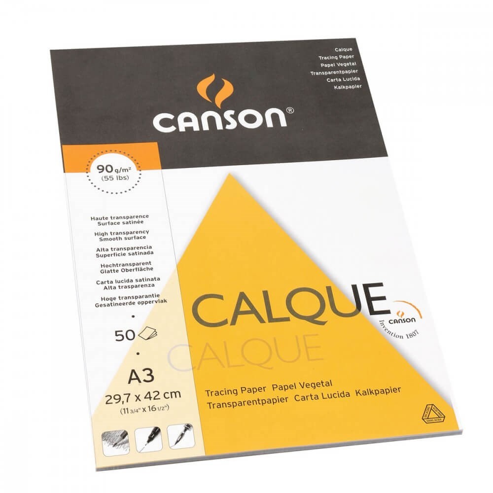 Canson Calque Tracing Paper Aydınger Bloğu A3 90Gr 50 Yp.