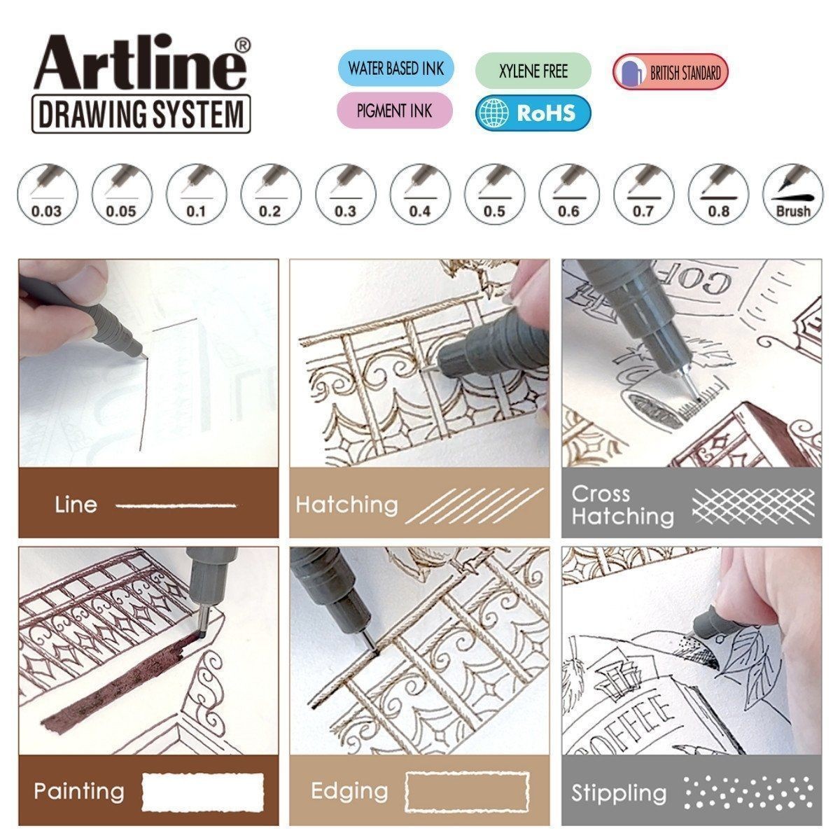 Artline Teknik Çizim Kalemi 0,5 mm Sepia