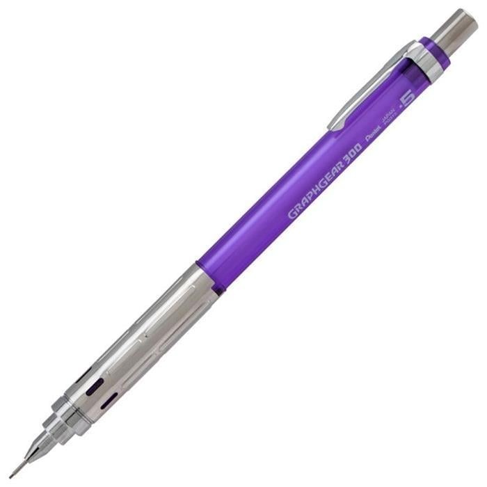 Pentel Graphgear 300 Versatil Teknik Çizim ve Yazı Kalemi 0.5 mm Mor