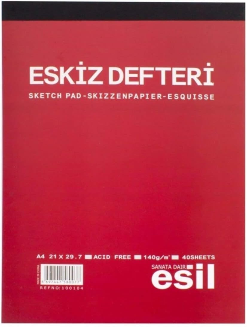 Esil Eskiz Defteri A4 Ciltli 140 Gr. 210X297 mm 40 Sayfa