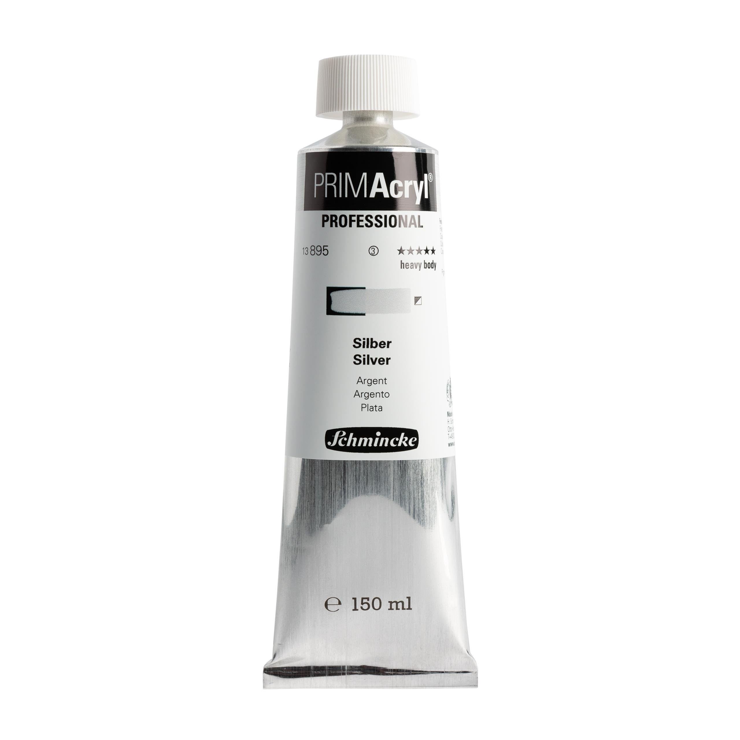 Schmincke Primacryl Artist Akrilik Boya 150 ml Seri 3 895 Silver